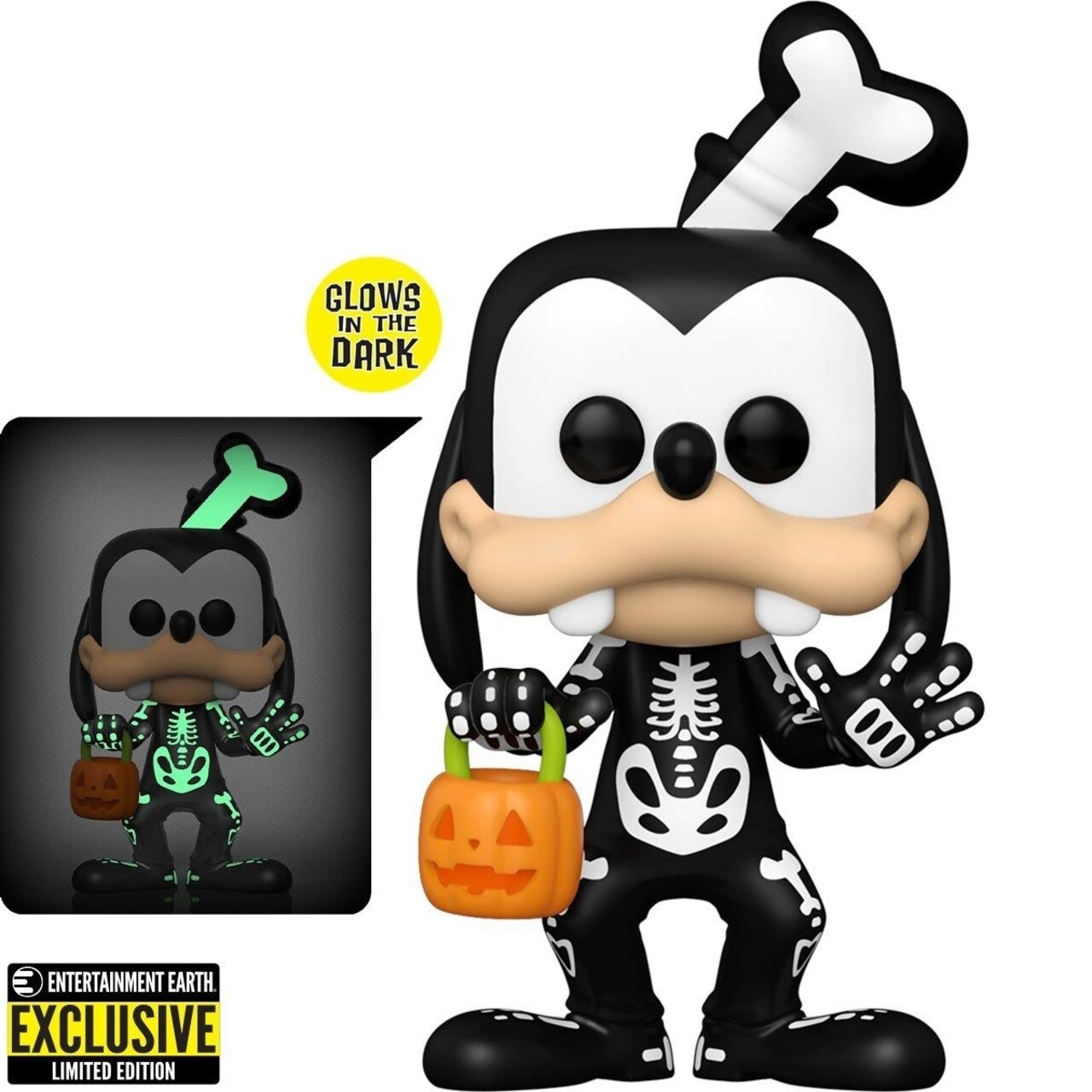 Funko Skeleton Goofy Glow-In-Dark Disney Figure Entertainment Earth Exclusive